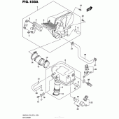 Схема вузла: Повітряний фільтр для Suzuki AN650 Burgman (EU analogue of SkyWave)