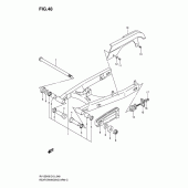 Схема вузла: Задній важіль підвіски для Suzuki RV125