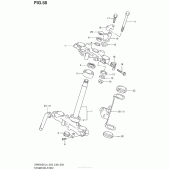 Схема узла: Рулевая траверса для Suzuki DR650 DR650SE