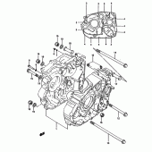 Схема узла: Картер двигателя для Suzuki DR650 DR650S