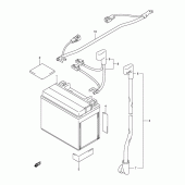Схема вузла: Акумулятор для Suzuki AN650 Burgman (EU analogue of SkyWave)