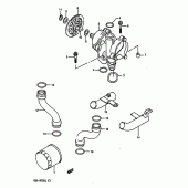 Схема узла: Масляный насос для Suzuki GSX-R750