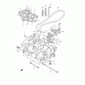 Схема узла: Картер двигателя для Suzuki TS200