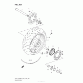 Схема узла: Заднее колесо (Gsx-R1000Zl3 E03) для Suzuki GSX-R1000