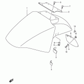 Схема вузла: Переднє крило Suzuki GSX750 Katana