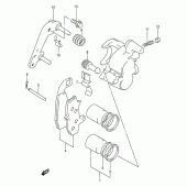 Схема вузла: Передній гальмівний супорт для Suzuki DR650 DR650RE