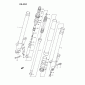 Схема вузла: Передня вилка (Model r/s) для Suzuki GSX-R750