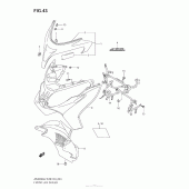 Схема вузла: Front Leg Shield (An400Za L2 E28) для Suzuki AN400 Burgman (EU analogue of SkyWave)