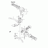 Схема вузла: Пульт керування кермовим (Model k/l/m/n/p/r) для Suzuki GSX1100
