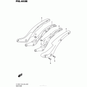 Схема узла: Rear Frame (Vl1500Tl7 E03) для Suzuki VL1500 Boulevard C90T B.O.S.S