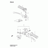 Схема вузла: Ручки керма для Suzuki GS500
