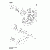 Схема вузла: Заднє колесо Suzuki DR200 DR200SE