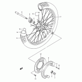 Схема узла: Переднее колесо для Suzuki TS200