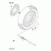 Схема вузла: Переднє колесо (Vl800cuel1 e19) ​​для Suzuki VL800 Intruder C800C/Boulevard C50C