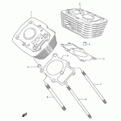 Схема узла: Цилиндр для Suzuki VL125 Intruder LC