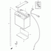 Схема вузла: Акумулятор (f.no.103641, e22: f.no.101929) для Suzuki GSX600 Katana