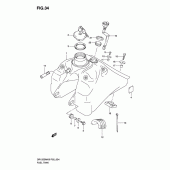 Схема узла: Топливный бак для Suzuki DR125