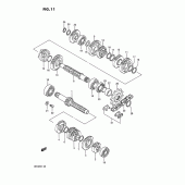 Схема узла: Трансмиссия для Suzuki RM125