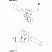 Схема вузла: Пульт управління рульовий (Vl1500Bl7 E33) для Suzuki VL1500 Boulevard C90T BOSS