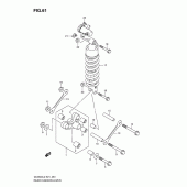 Схема вузла: Важіль прогресії (Dl650auel2 e21) для Suzuki DL650 V-Strom