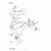 Схема вузла: Front Leg Shield (An400Zal3 E28) для Suzuki AN400 Burgman (EU analogue of SkyWave)