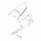 Схема вузла: Задній підсідельний обтічник Suzuki GSX400