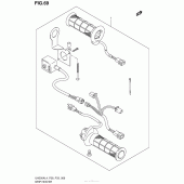 Схема узла: Ручки с подогревом (Опция) для Suzuki UH200 Burgman