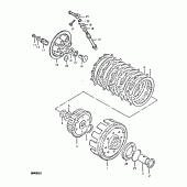 Схема узла: Сцепление для Suzuki DR400