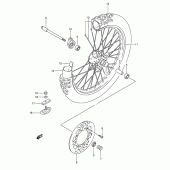 Схема узла: Переднее колесо для Suzuki DR350