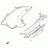 Схема узла: Передний боковой обтекатель (Model k5) для Suzuki DL650 V-Strom