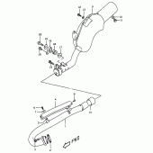 Схема вузла: Вихлопна система для Suzuki DR350