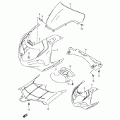 Схема узла: Передний обтекатель (Model y) для Suzuki GSX-R750