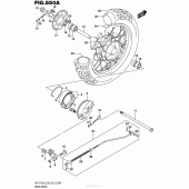 Схема вузла: Заднє колесо Suzuki DR-Z70