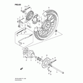 Схема узла: Заднее колесо (En125huk9/huzk9) для Suzuki EN125