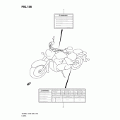 Схема вузла: Інформаційні наклейки (Vl800l1 e28) для Suzuki VL800 Boulevard C50T
