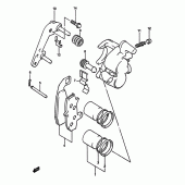 Схема узла: Передний тормозной суппорт для Suzuki DR650 DR650S