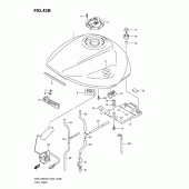 Схема вузла: Паливний бак (Model l0) для Suzuki GSF1250 Bandit