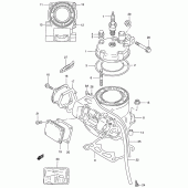 Схема вузла: Циліндр для Suzuki RM125
