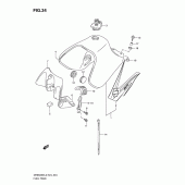 Схема узла: Топливный бак для Suzuki DR650 DR650SE