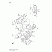 Схема вузла: Головка циліндра для Suzuki DR200 DR200SE