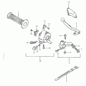 Схема узла: Левый пульт управления рулевой (Ts125erx) для Suzuki TS125