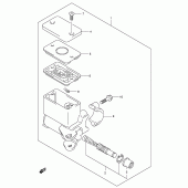 Схема узла: Задний тормозной цилиндр для Suzuki AN650 Burgman (EU analogue of SkyWave)