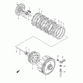 Схема вузла: Зчеплення для Suzuki TS125