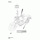 Схема вузла: Інформаційні наклейки для Suzuki GZ125 Marauder