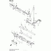 Схема вузла: Копірний вал & Вилки & Вал перемикання для Suzuki GSX-R1000