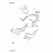 Схема вузла: Заднє крило (Vzr1800zl1 e24) для Suzuki VZR1800 Intruder M1800R/ Boulevard M109R