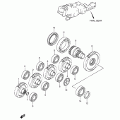 Схема вузла: Редуктор (Model k5) для Suzuki AN650 Burgman (EU analogue of SkyWave)