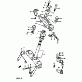 Схема узла: Рулевая траверса для Suzuki DR800