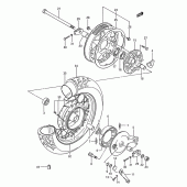 Схема вузла: Заднє колесо Suzuki LS650 Savage
