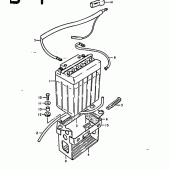Схема вузла: Акумулятор для Suzuki GS1000